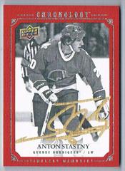 Anton Stastny [Red] #CA-ST Hockey Cards 2019 Upper Deck Chronology Canvas Autograph Prices