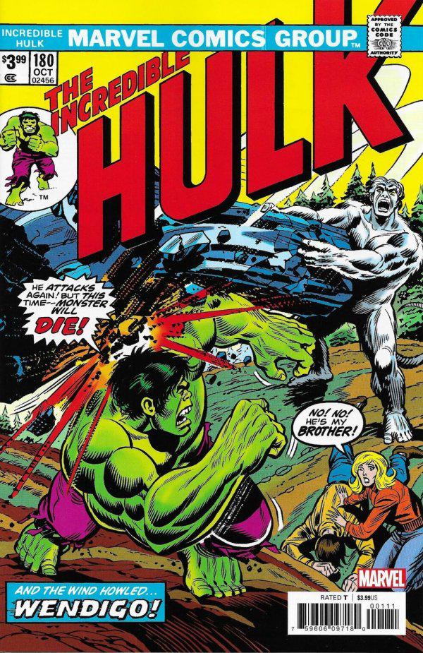 The Incredible Hulk #180 (2020) Comic Books Incredible Hulk Facsimile Edition