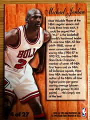 Back | Michael Jordan Basketball Cards 1995 Fleer Flair Hardwood Leaders
