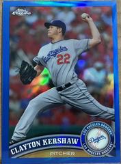 Clayton Kershaw [Blue Refractor] Baseball Cards 2011 Topps Chrome Prices