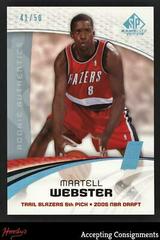 Martell Webster Basketball Cards 2005 SP Game Used Prices