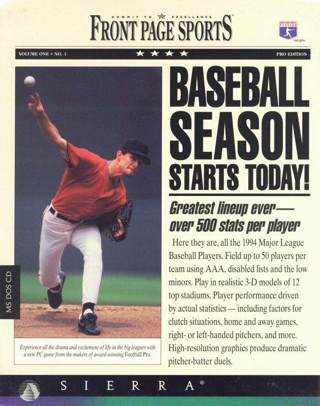 Front Page Sports: Baseball '94 PC Games