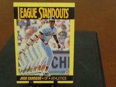 Jose Canseco #4 Baseball Cards 1990 Fleer League Standouts Prices