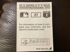Back | Marty Barrett, Tim Laudner [Red Sox Action] Baseball Cards 1988 Panini Stickers
