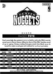Back Of Card | Randy Foye Basketball Cards 2014 Panini Hoops