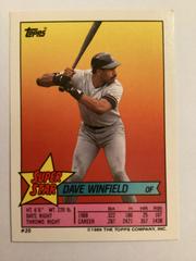 Dave Winfield Baseball Cards 1989 Topps Stickercards Blank Back Prices