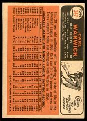 Back | Carl Warwick Baseball Cards 1966 Topps