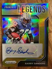 Barry Sanders [Gold Prizm] #FLS-BS Football Cards 2021 Panini Prizm Franchise Legends Signatures Prices