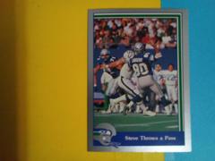 Steve Throws A Pass #40 Football Cards 1989 Pacific Steve Largent Prices