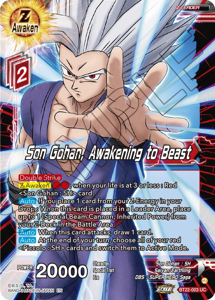 Son Gohan, Awakening to Beast BT22-003 Dragon Ball Super Critical Blow