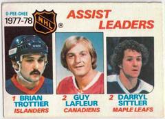 Assist Leaders [Trottier, Lafleur, Sittler] #64 Hockey Cards 1978 O-Pee-Chee Prices