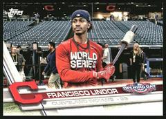 Francisco Lindor [Red World Series Shirt] Baseball Cards 2017 Topps Opening Day Prices