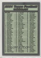 Checklist [Cards 1 to 186] Football Cards 2001 Topps Prices