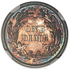 Back Of Coin | 1894 S [Proof] Coins Barber Dime