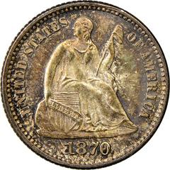 1870 [PROOF] Coins Seated Liberty Half Dime Prices