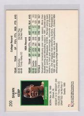 Back | Shawn Kemp Basketball Cards 1991 Hoops