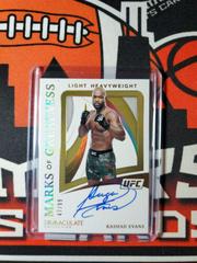 Rashad Evans Ufc Cards 2021 Panini Immaculate UFC Marks of Greatness Autographs Prices