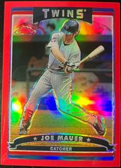 Joe Mauer [Red] Baseball Cards 2006 Topps Chrome Prices