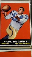 Paul Maguire [Error Name Misspelled McGuire] Football Cards 1961 Topps Prices