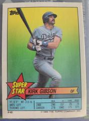 Kirk Gibson Baseball Cards 1989 Topps Stickercards Blank Back Prices
