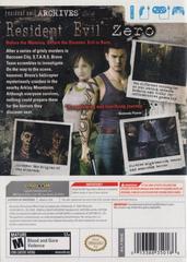 Back Cover | Resident Evil Archives: Resident Evil Zero Wii