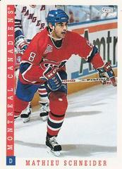 Mathieu Schneider #18 Hockey Cards 1993 Score Prices