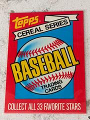 Checklist Baseball Cards 1984 Topps Cereal Series Prices
