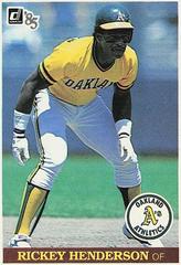 Rickey Henderson #176 Baseball Cards 1985 Donruss Prices