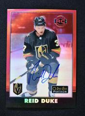 Reid Duke [Red Autograph] Hockey Cards 2020 O Pee Chee Platinum Retro Prices