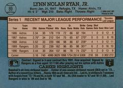 No Dot After INC | Nolan Ryan [Error] Baseball Cards 1991 Donruss