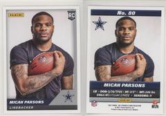 Micah Parsons #80 Football Cards 2021 Panini Stickers Prices