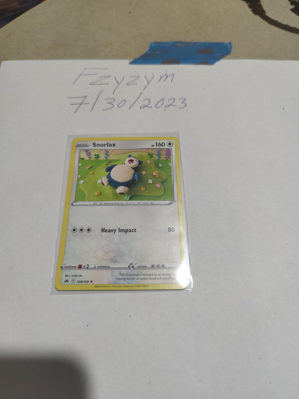 Snorlax Ungraded Pokemon Crown Zenith