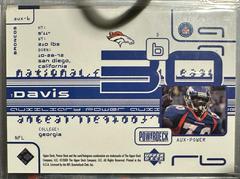 Back Of Card | Terrell Davis Football Cards 1999 Upper Deck Powerdeck Auxiliary Power