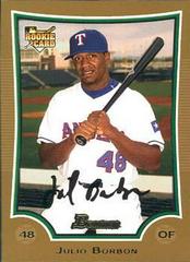 Julio Borbon [Gold] Baseball Cards 2009 Bowman Draft Picks & Prospects Prices