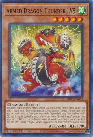 Armed Dragon Thunder LV5 MP22-EN003 YuGiOh 2022 Tin of the Pharaoh's Gods Mega Pack