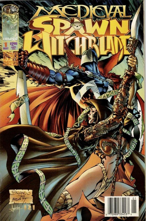 Medieval Spawn / Witchblade [Newsstand] #1 (1996) Comic Books Medieval Spawn / Witchblade