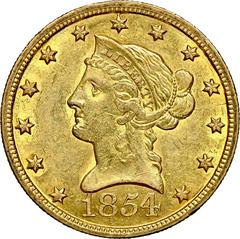 1854 O [LARGE DATE] Coins Liberty Head Gold Eagle Prices