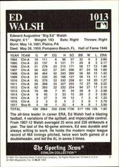 Reverse | Ed Walsh Baseball Cards 1994 The Sportin News Conlon Collection