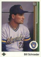 Bill Schroeder #627 Baseball Cards 1989 Upper Deck Prices