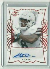 Kylin Hill [Red] #TPA-KH1 Football Cards 2021 Leaf Trinity Portrait Autographs Prices