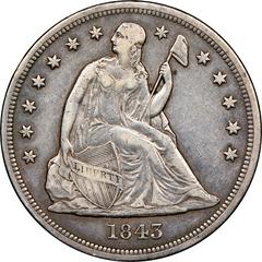1843 [PROOF] Coins Seated Liberty Dollar Prices