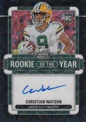 Christian Watson [Rookie of the Year Autograph Black Scope] #ROY-CW Football Cards 2022 Panini Contenders Optic Rookie of the Year Prices