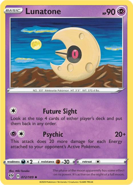 Lunatone #72 Pokemon Darkness Ablaze