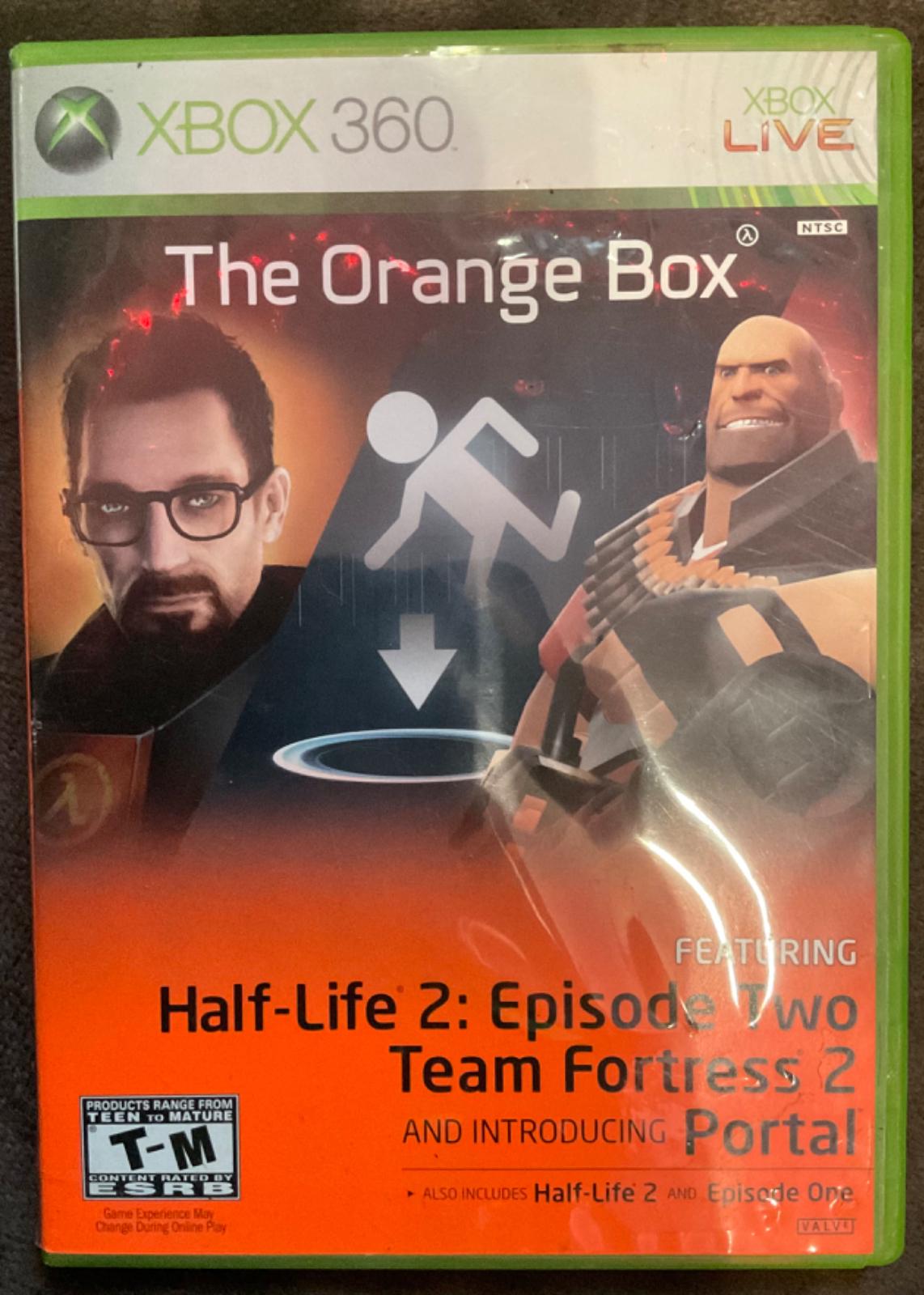 1/2 The Orange Box
  This is a freaky frankenstein... The disc was originally just left loose in the L4D2 case from the Lot,,, so I grabbed an empty Xbox 360 case I had, then got the cover and manual for free from gameXchange one day out of a complete copy. So. Rest in peace to that But Now my copy is complete so Looool