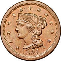 1851 Coins Braided Hair Penny Prices