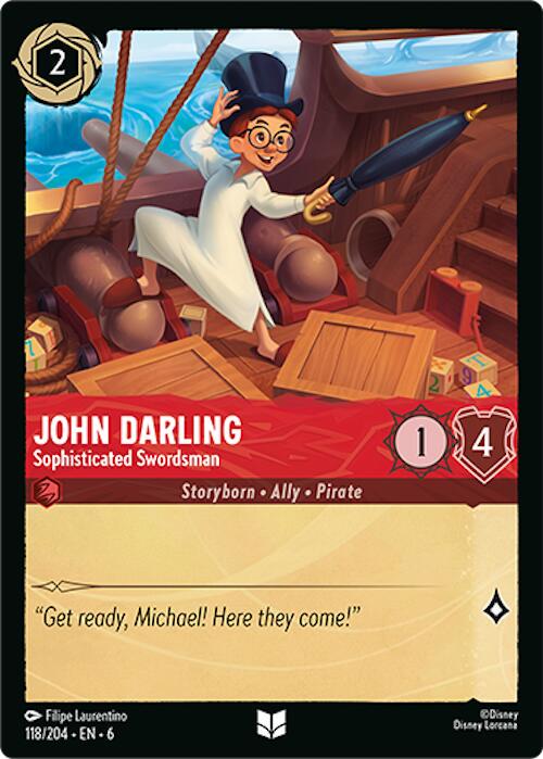 John Darling - Sophisticated Swordsman [Foil] #118 Lorcana Azurite Sea