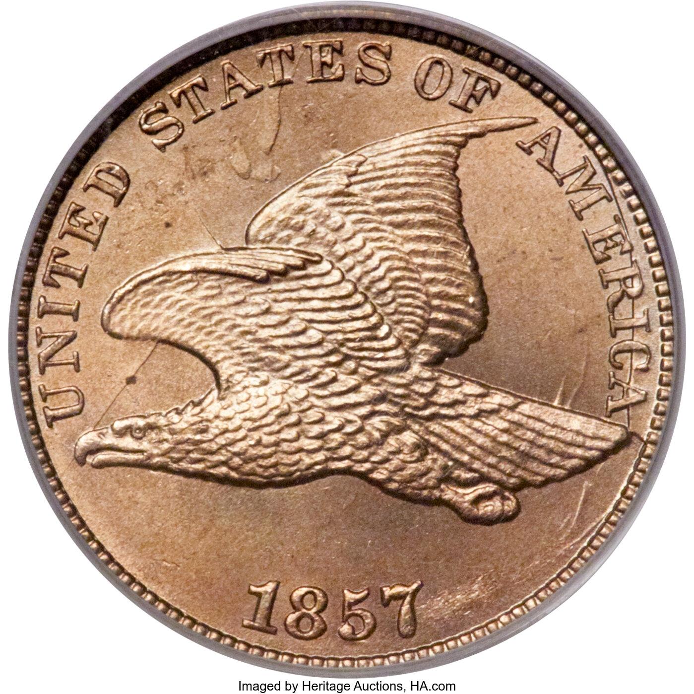 1857 [FS-403] Coins Flying Eagle Penny