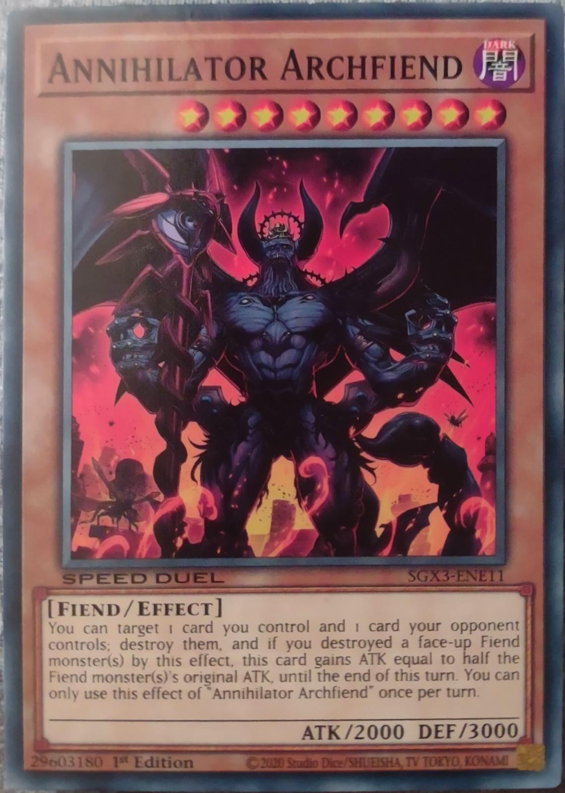 Annihilator Archfiend SGX3-ENE11 YuGiOh Speed Duel GX: Duelists of Shadows