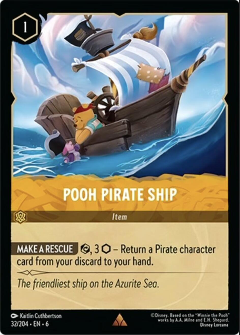 Pooh Pirate Ship #32 Lorcana Azurite Sea