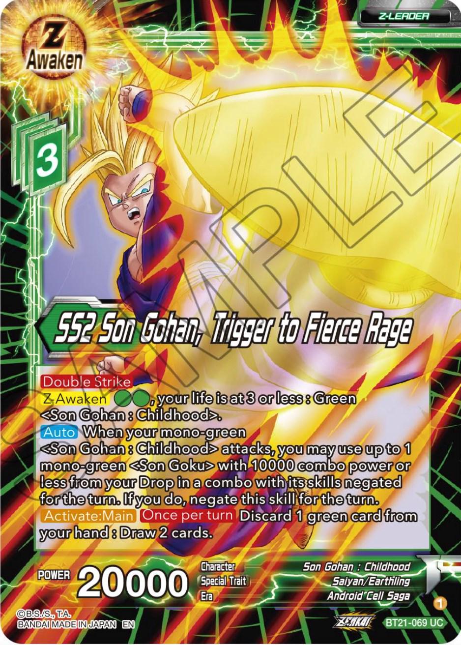 SS2 Son Gohan, Trigger to Fierce Rage BT21-069 Dragon Ball Super Wild Resurgence